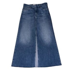 EUC Frank & Eileen Donnybrook Italian Vintage Denim Maxi Skirt 27 Medium Wash